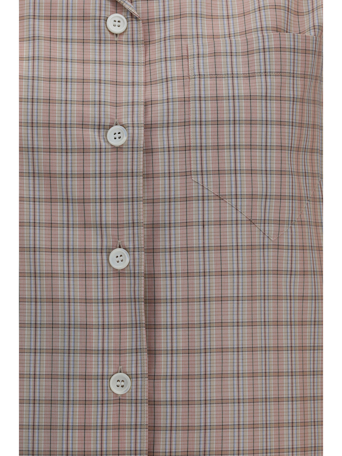 Prada Short-sleeved Check Shirt - Alabastro+Sabbia