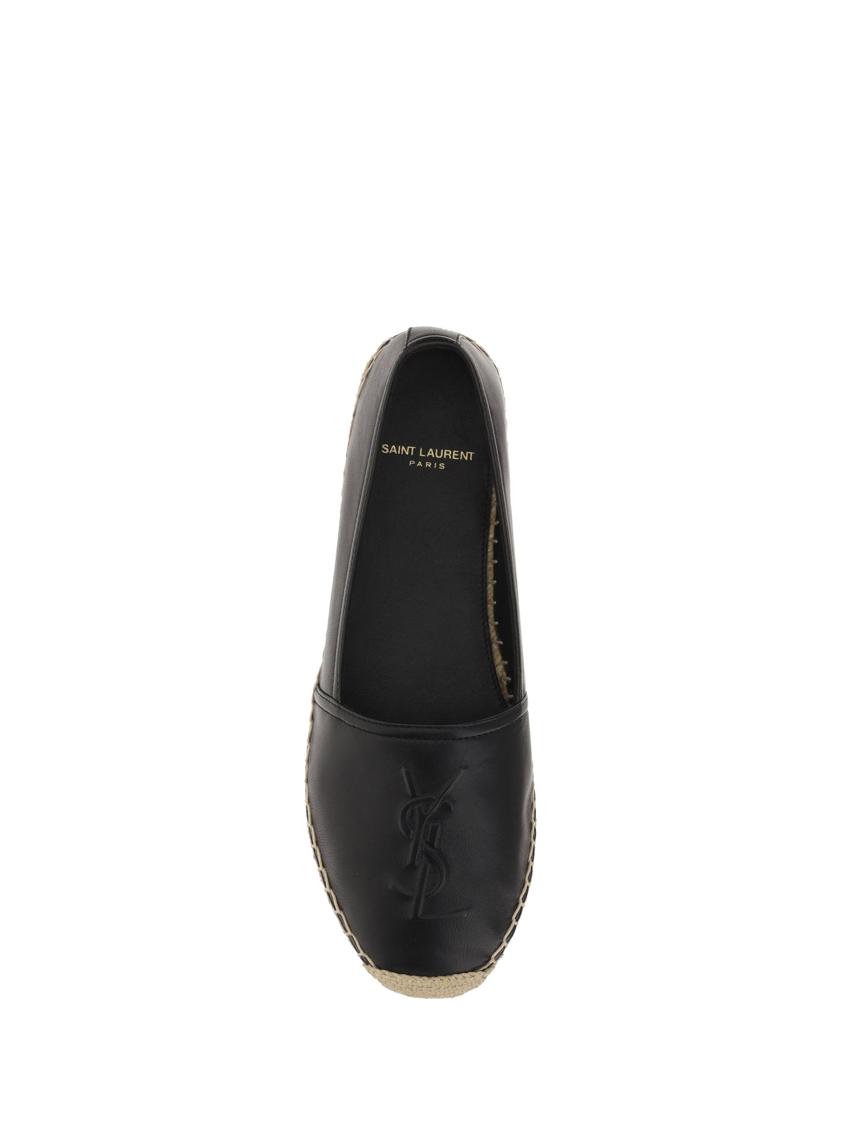 Saint Laurent Lambskin Espadrilles - Black