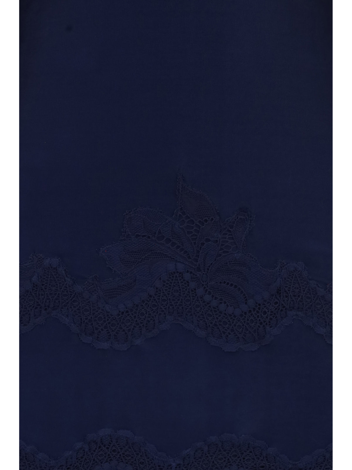 Rabanne Long lace and jersey Dress - Deep Navy