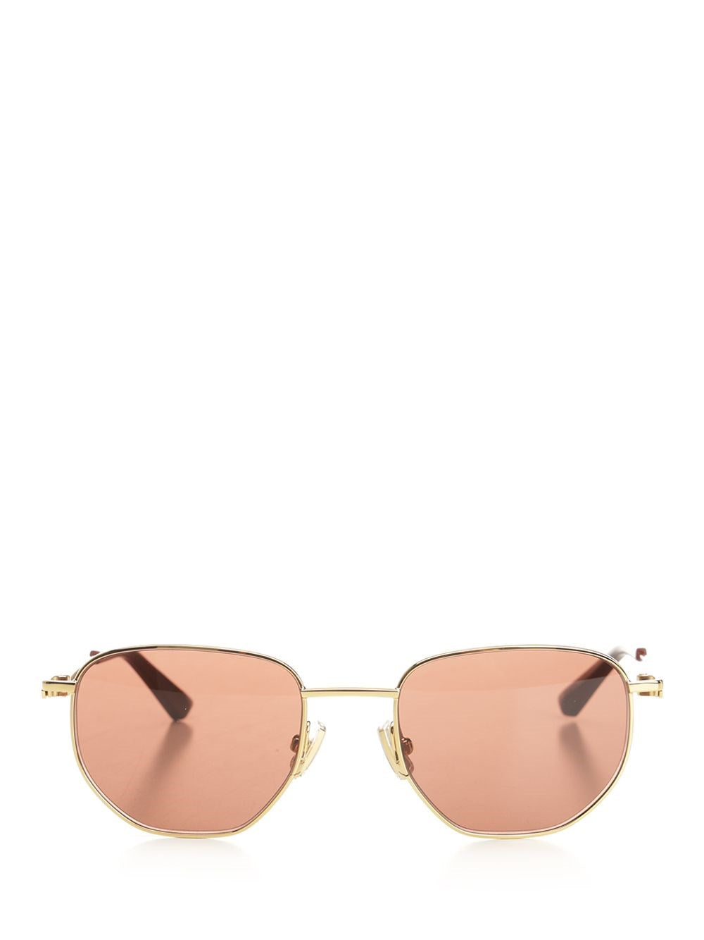 Bottega Veneta "Split Panthos" Sunglasses - Gold