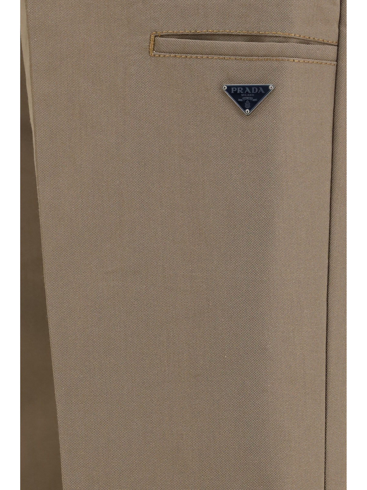 Prada Technical wide-leg Pants in canvas - Light Brown