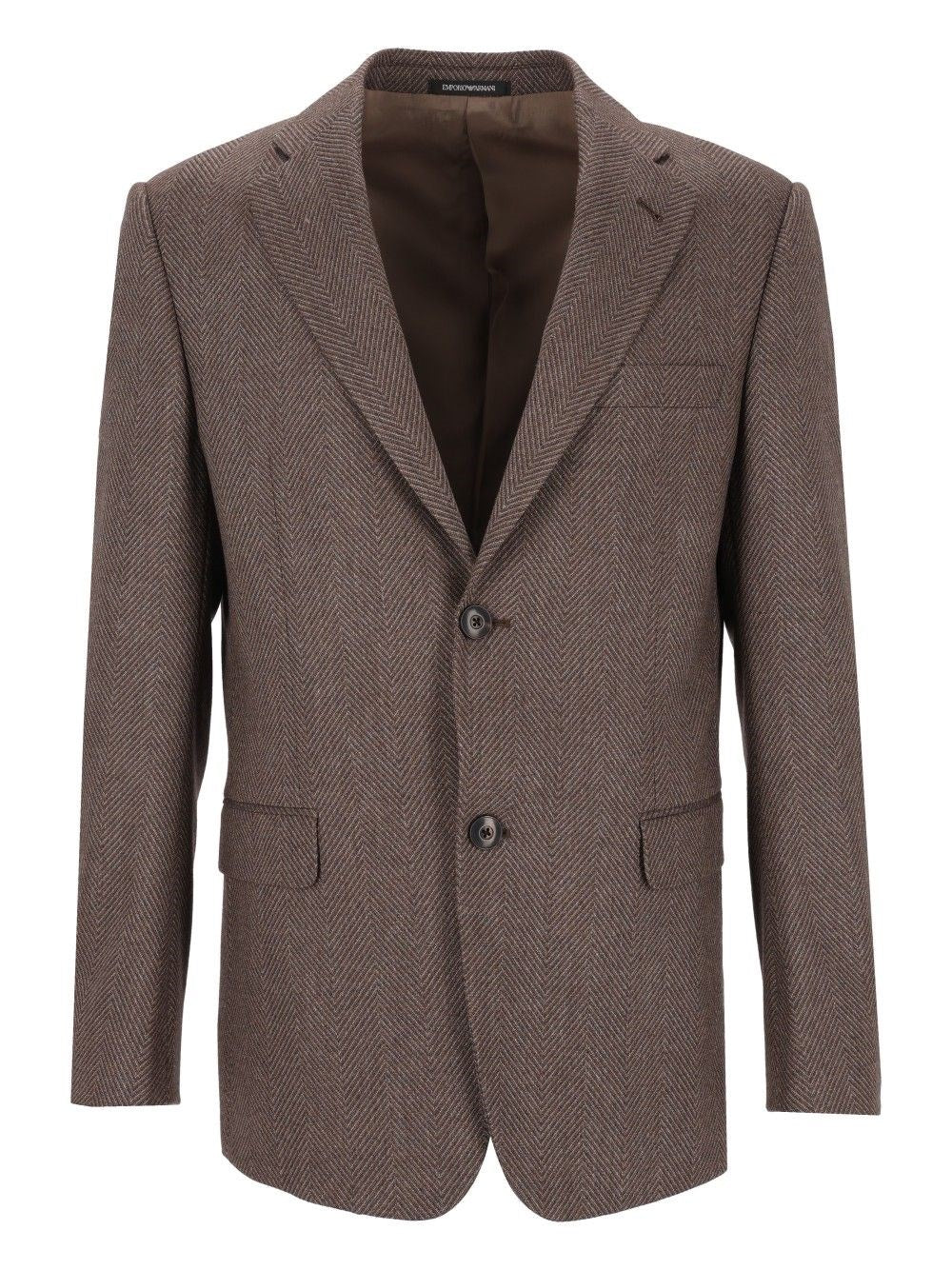 Emporio Armani Herringbone Dress - Brown
