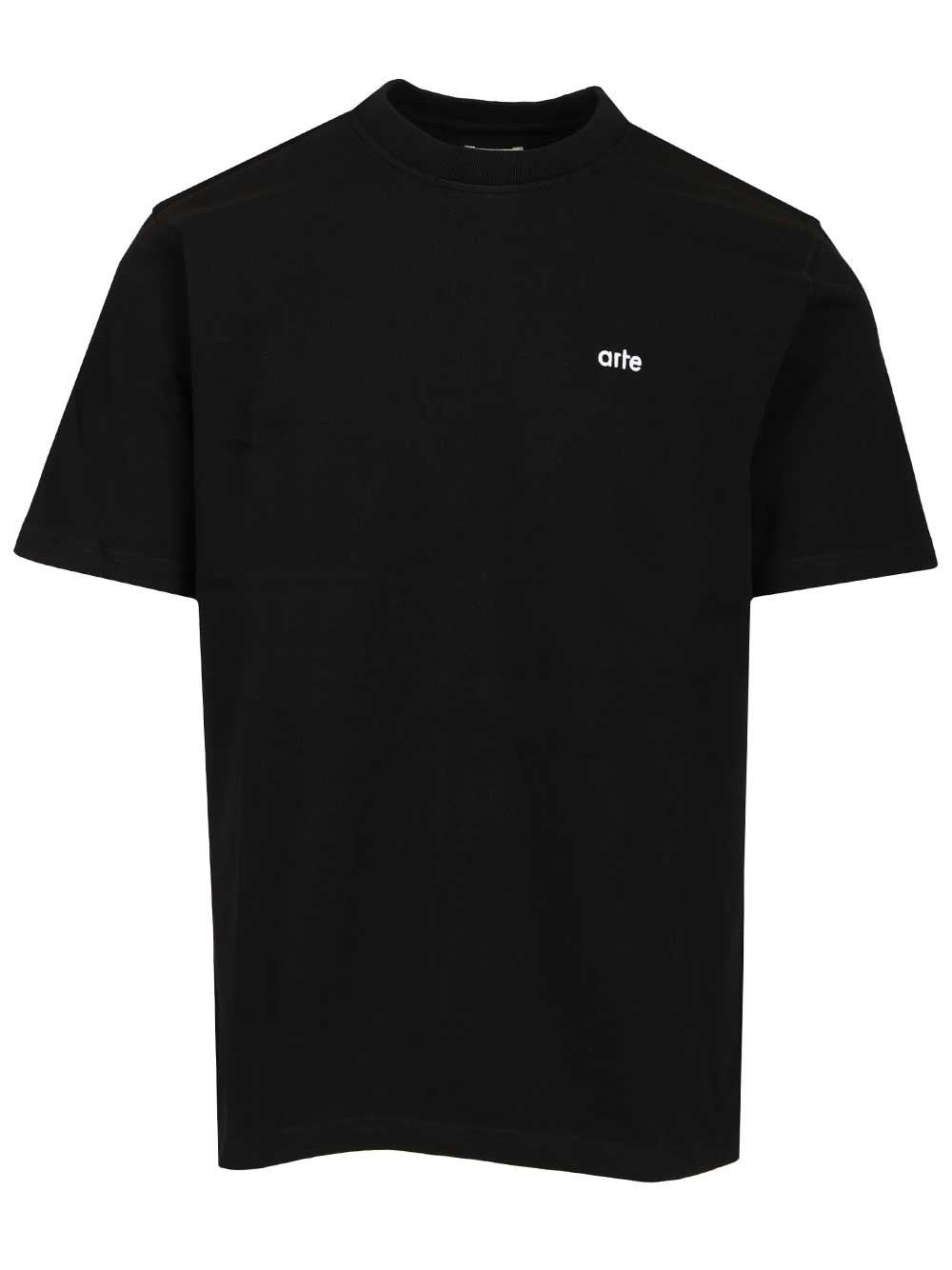 Art T-Shirt With Back Graphic - Black