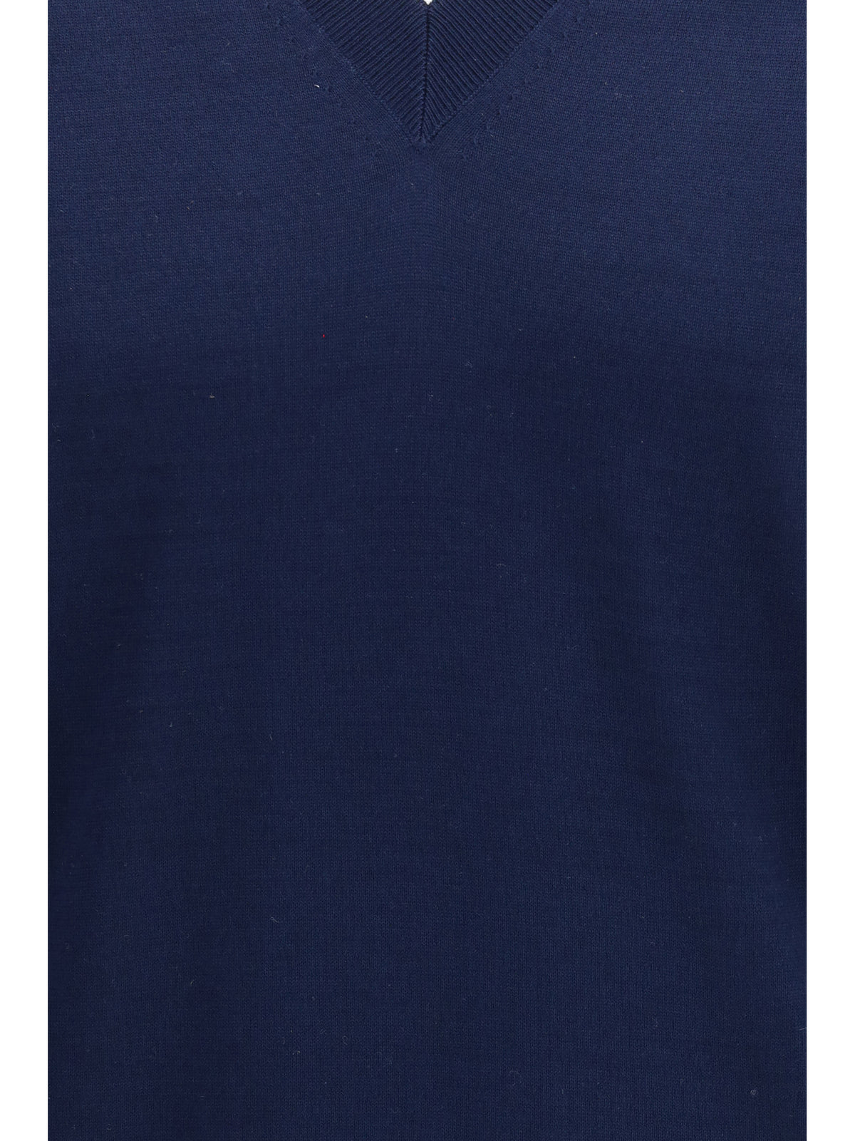 Prada Cotton V-neck Sweater - Bleu