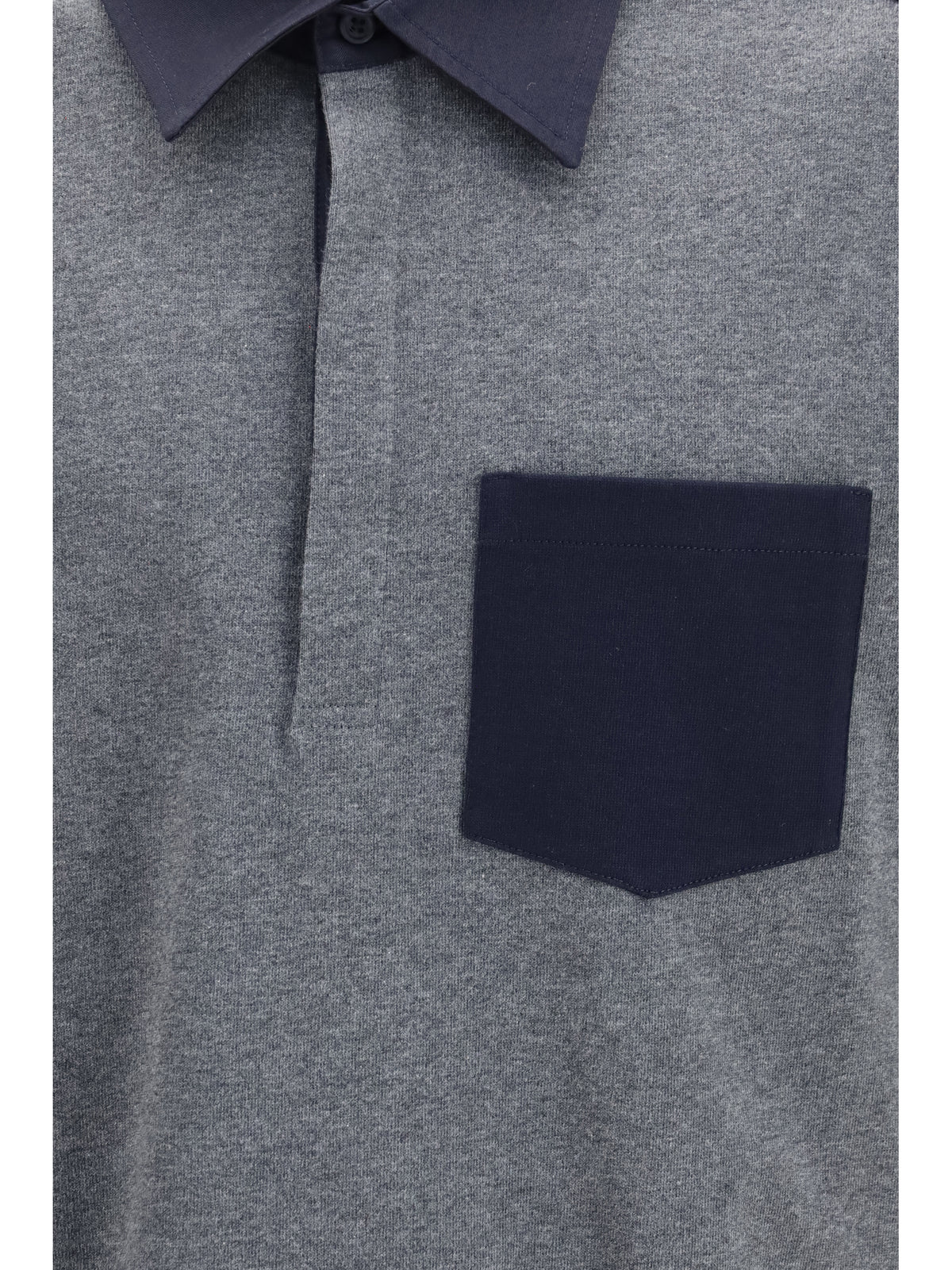 Thom Browne Oversized Colorblock Rugby Polo - Med Grey