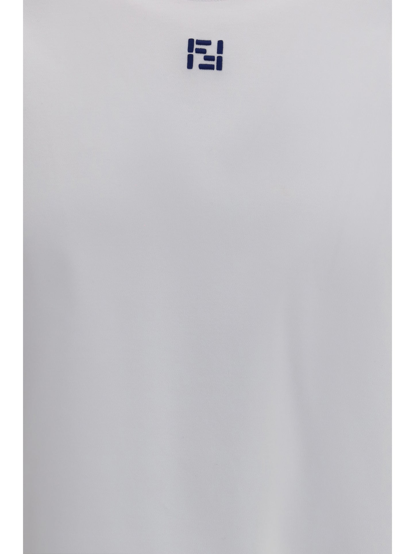 FENDI T-shirt in cotton with central logo embroidery