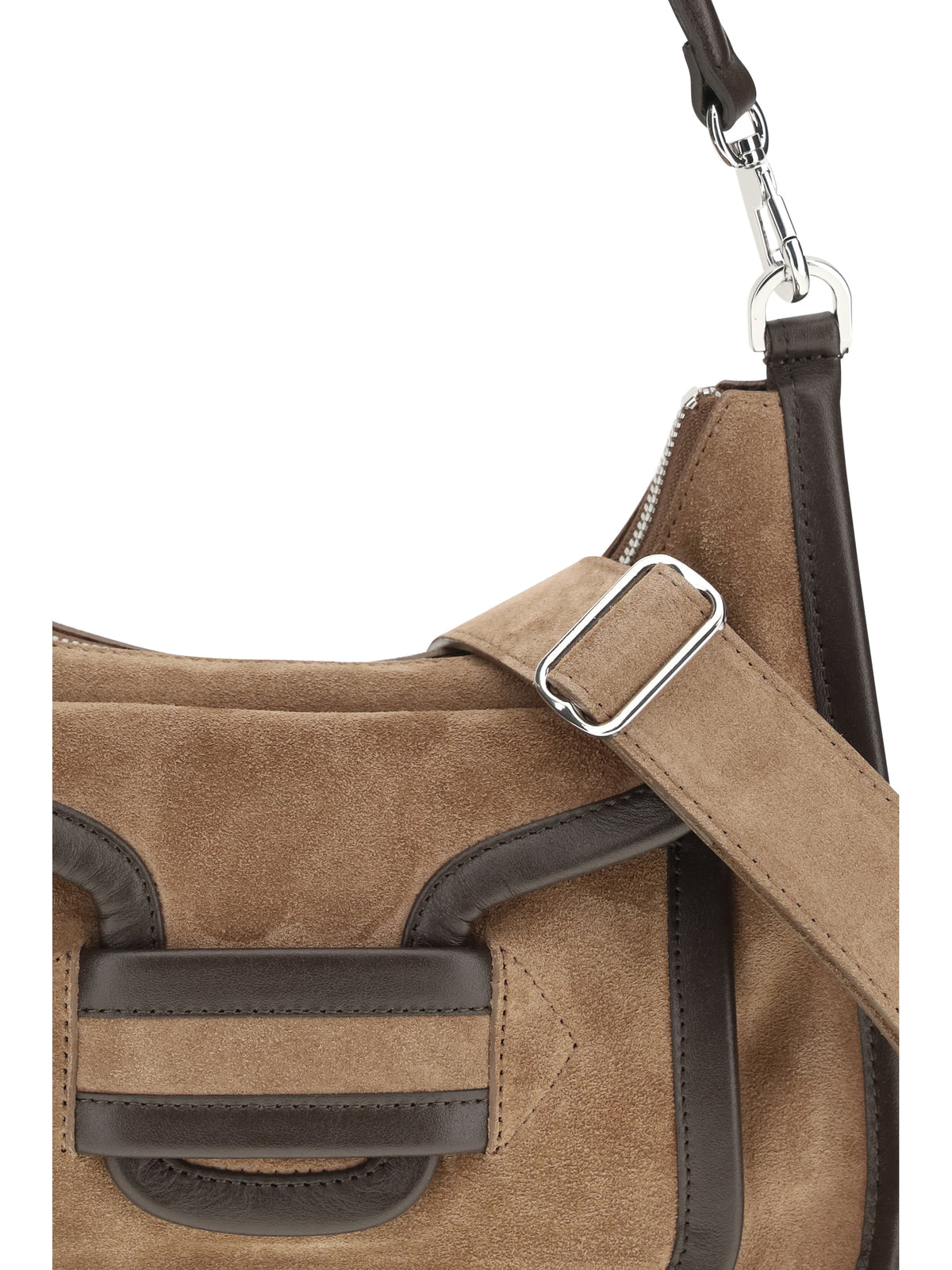 Pierre Hardy Alpha Day Miss leather Shoulder Bag - Suede Calf Calf Brown