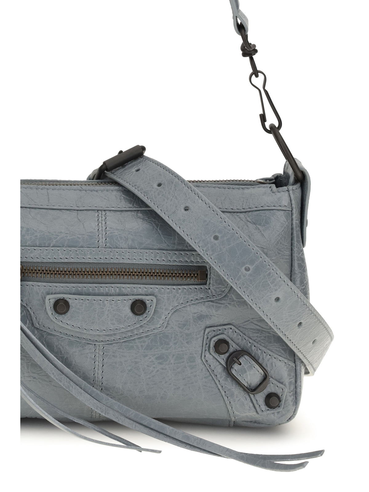 Balenciaga Le City Moto mini Handbag - Blue Grey