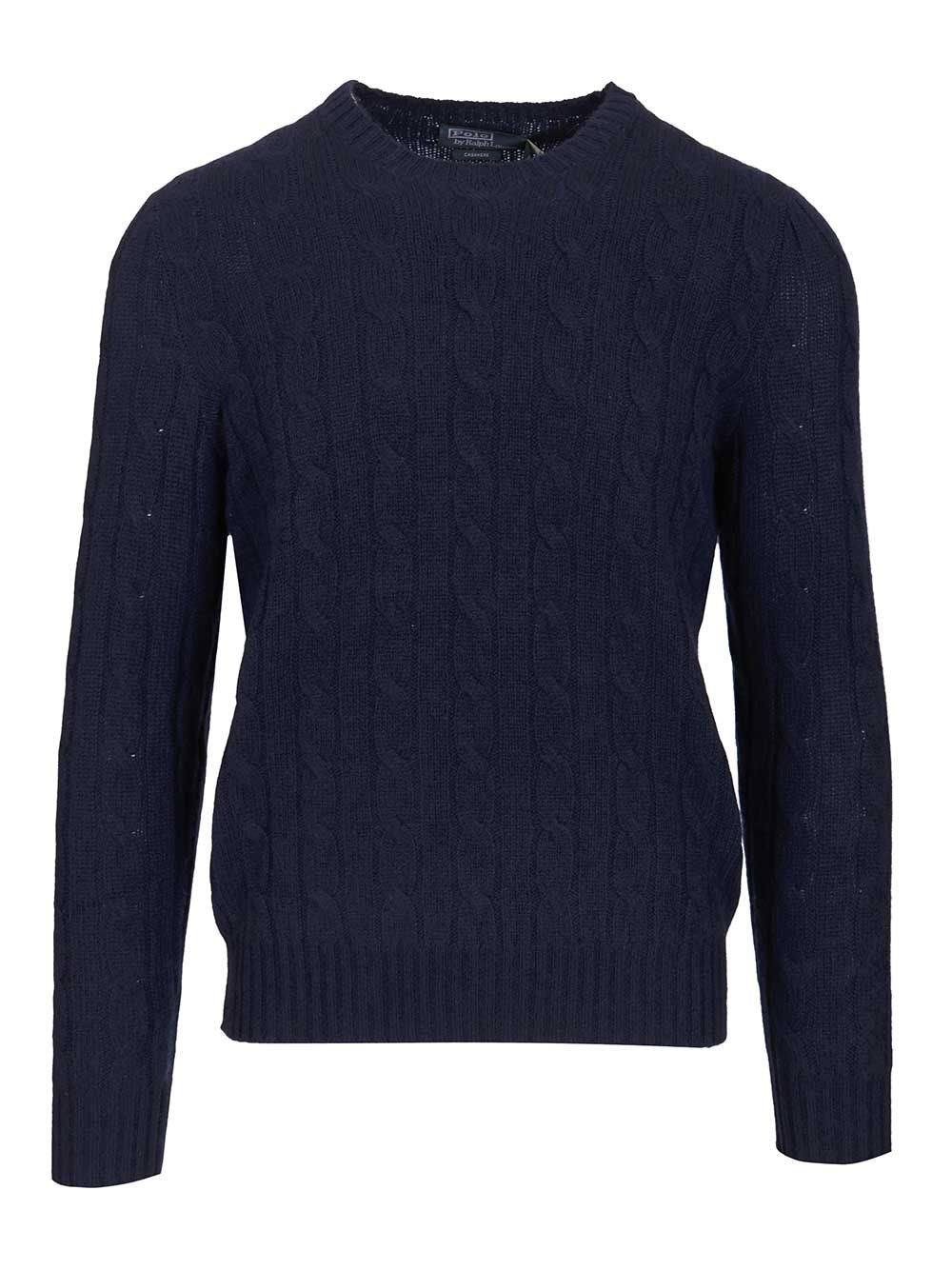 Polo Ralph Lauren Cable-Knit Cashmere Sweater - Blue
