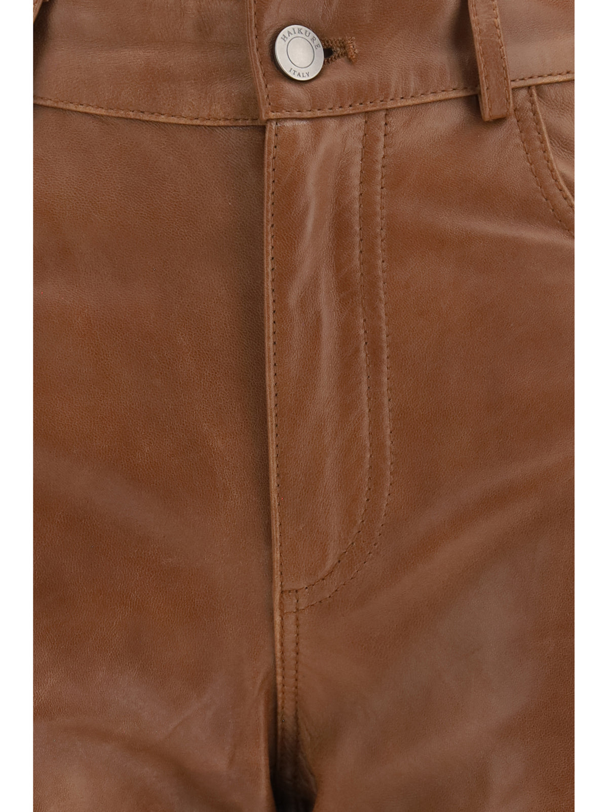 Haikure Flora flared leather Pants - Tan