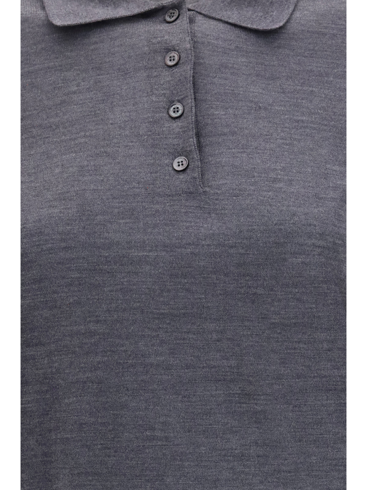 Golden Goose Long sleeve merino wool Polo - Anthracite