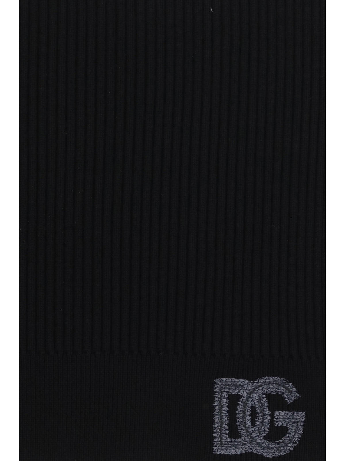 Dolce & Gabbana Ribbed virgin wool Scarf - Black