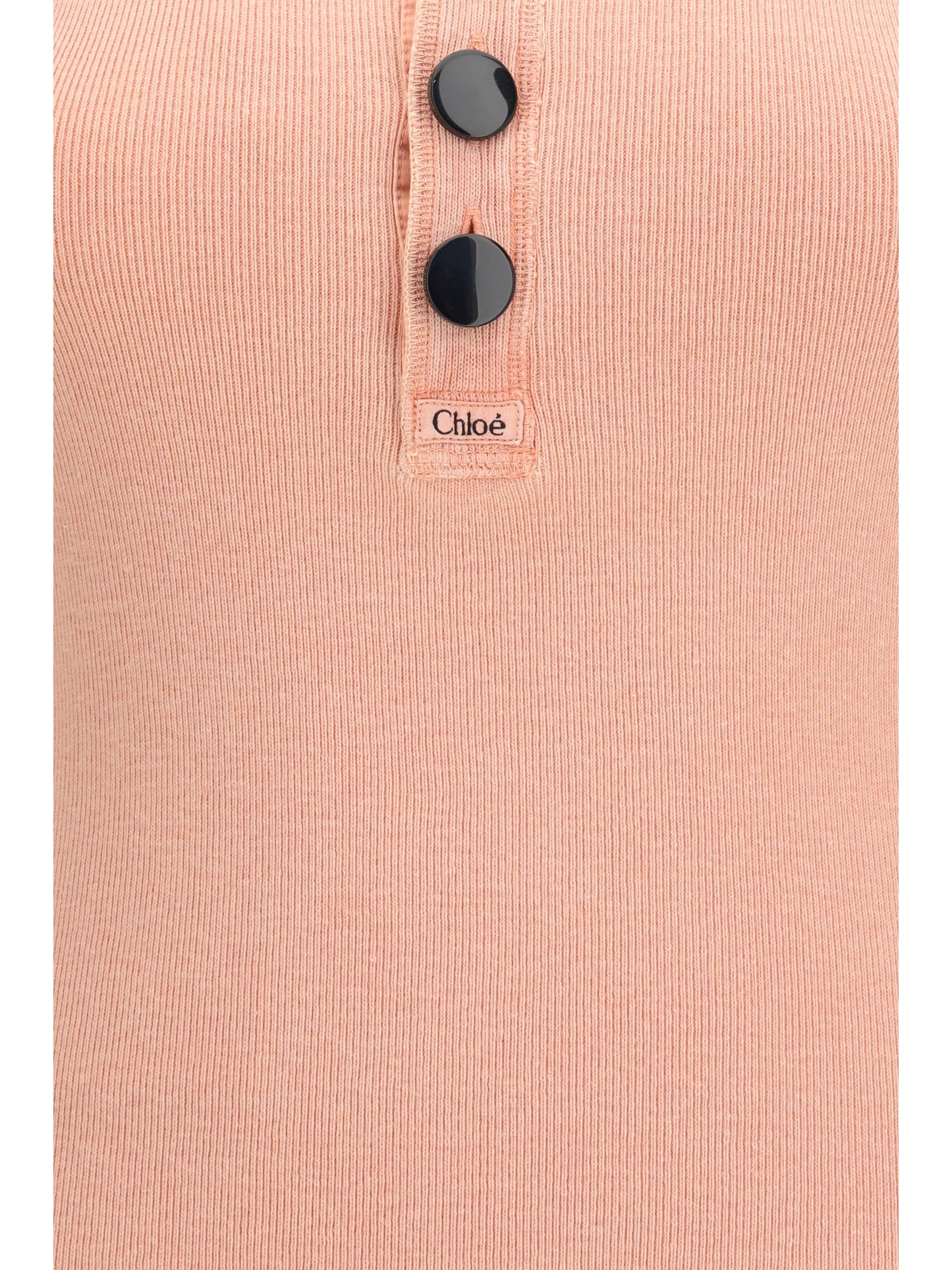 CHLOÉ Fitted Henley Tank Top