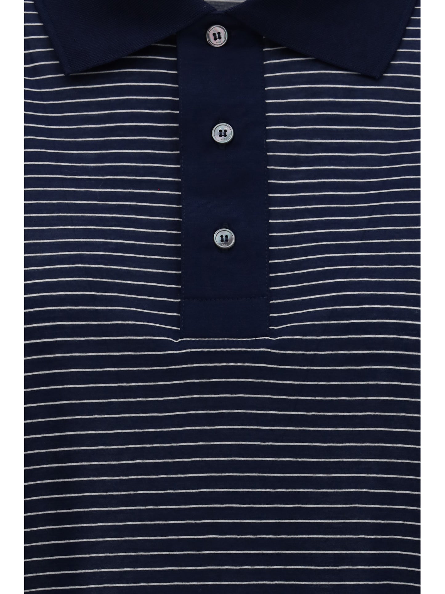 AMI PARIS Cotton Striped Ami de Coeur Polo