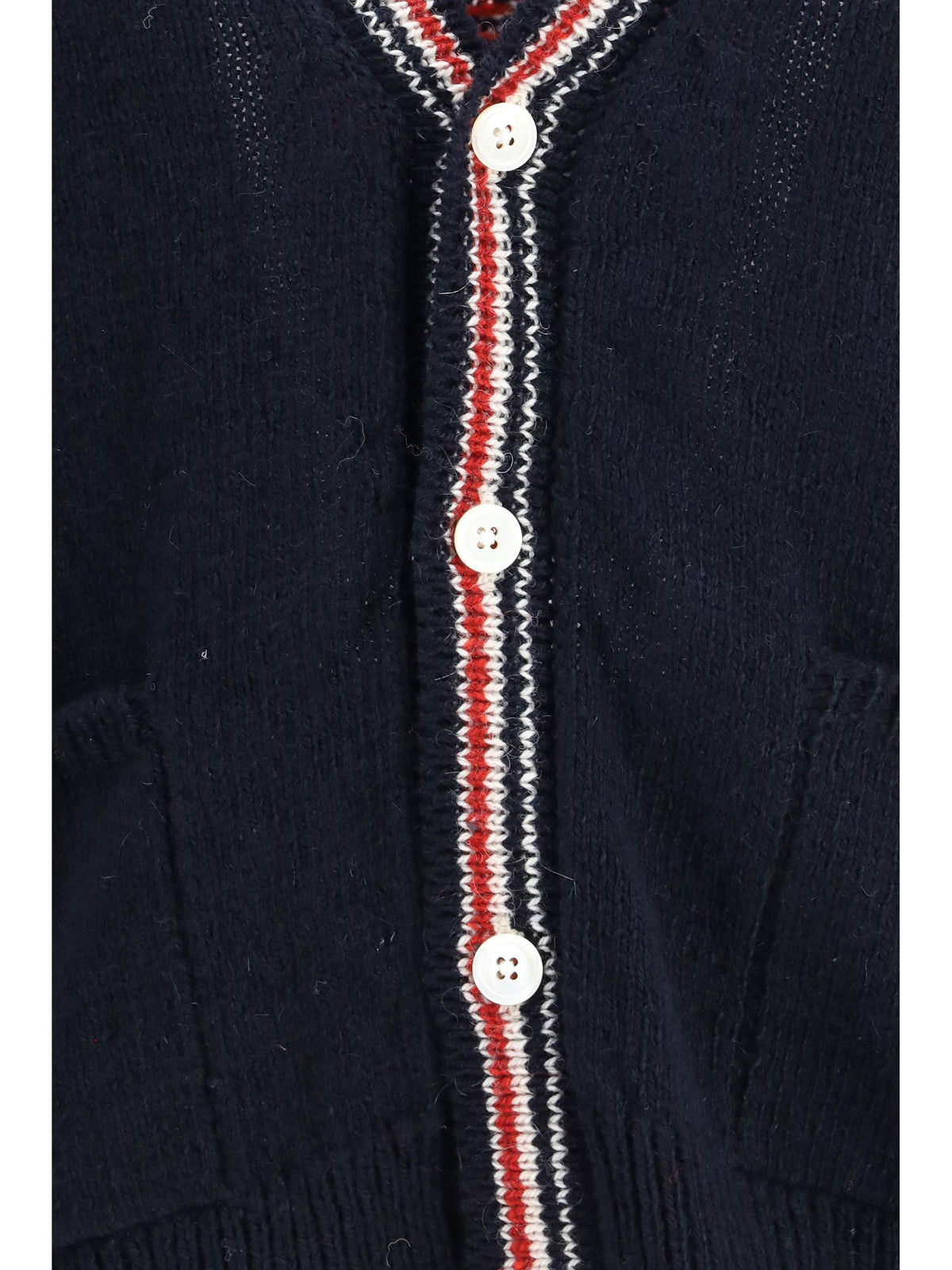 Thom Browne Hector Donegal Yarn Cardigan - Navy