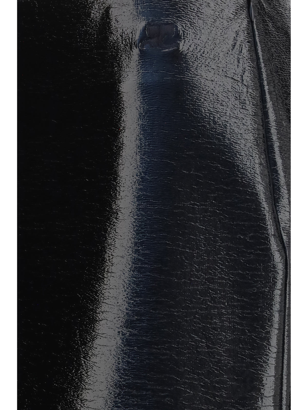 Courrèges Vinyl midi Skirt - Black