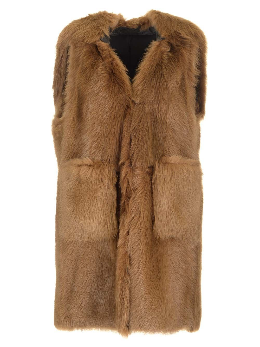 Max Mara "Amica" Oversize Vest - Brown