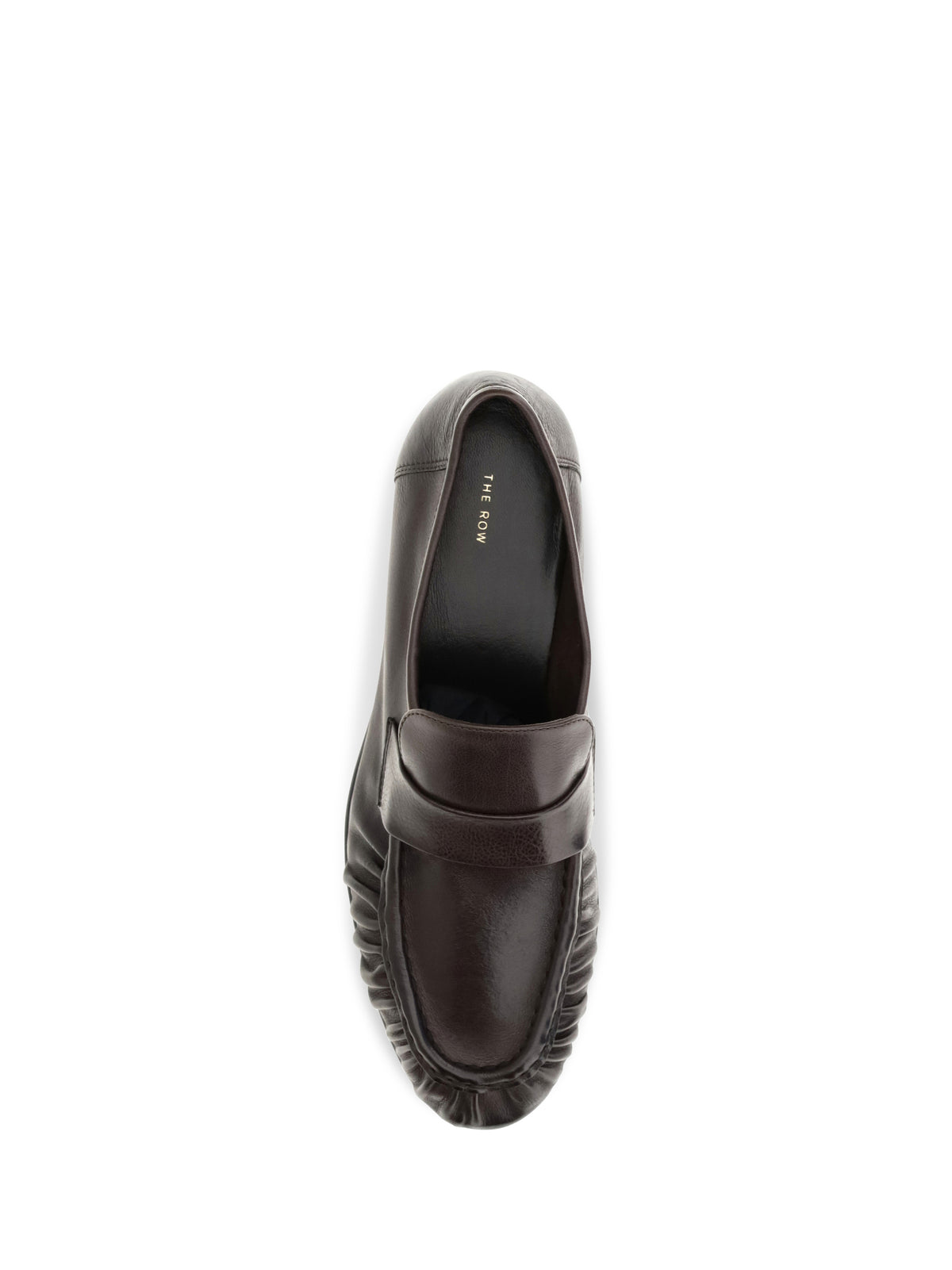 The Row Soft suede Loafers - Deep Brown