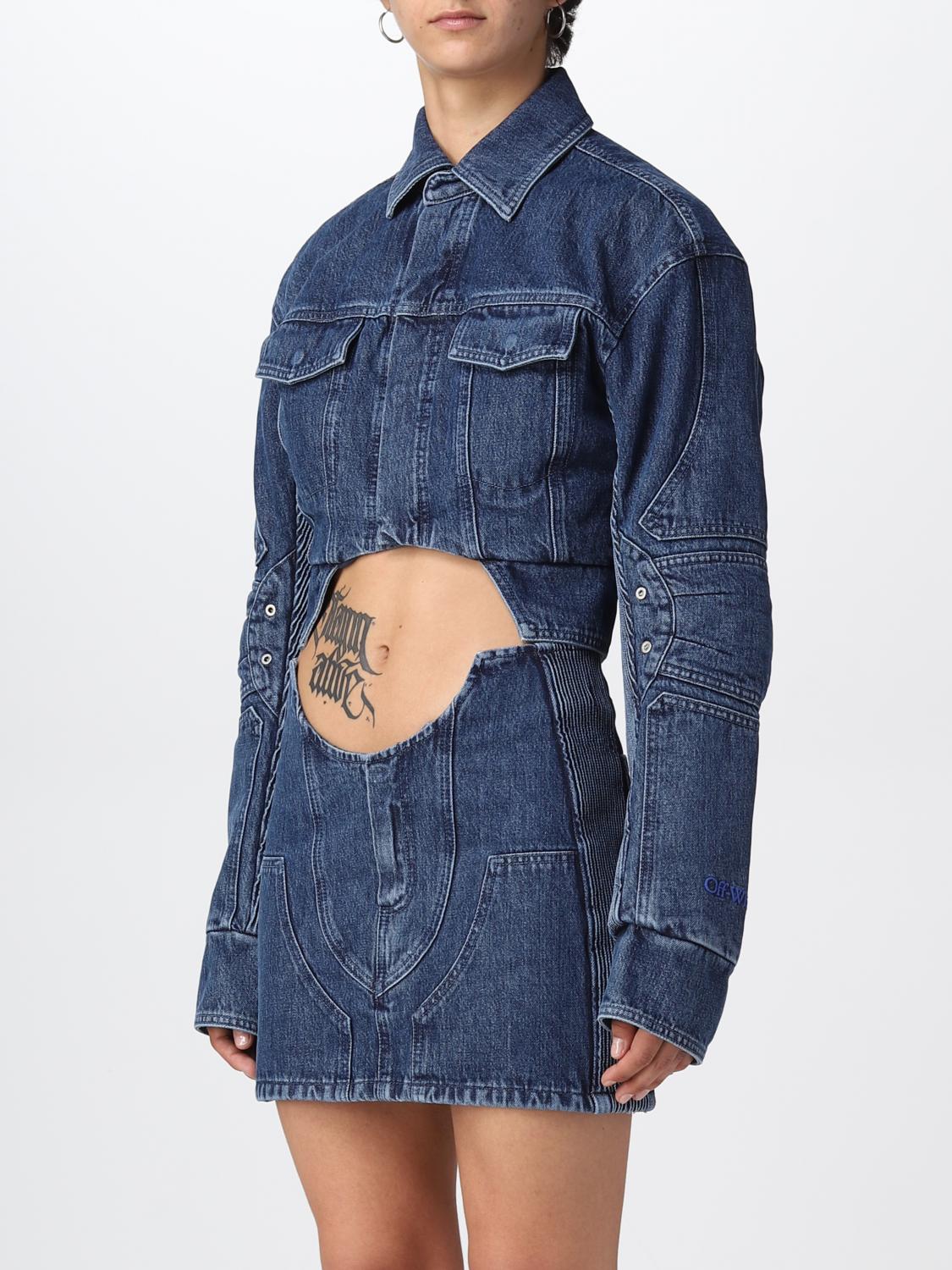 Off White Jacket Woman Blue