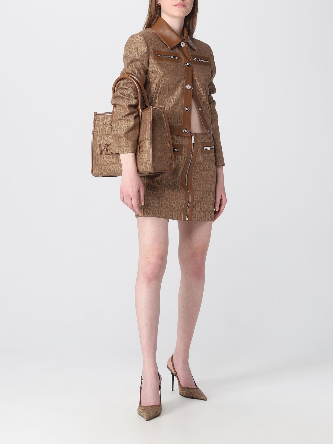 Versace Skirt Woman Beige