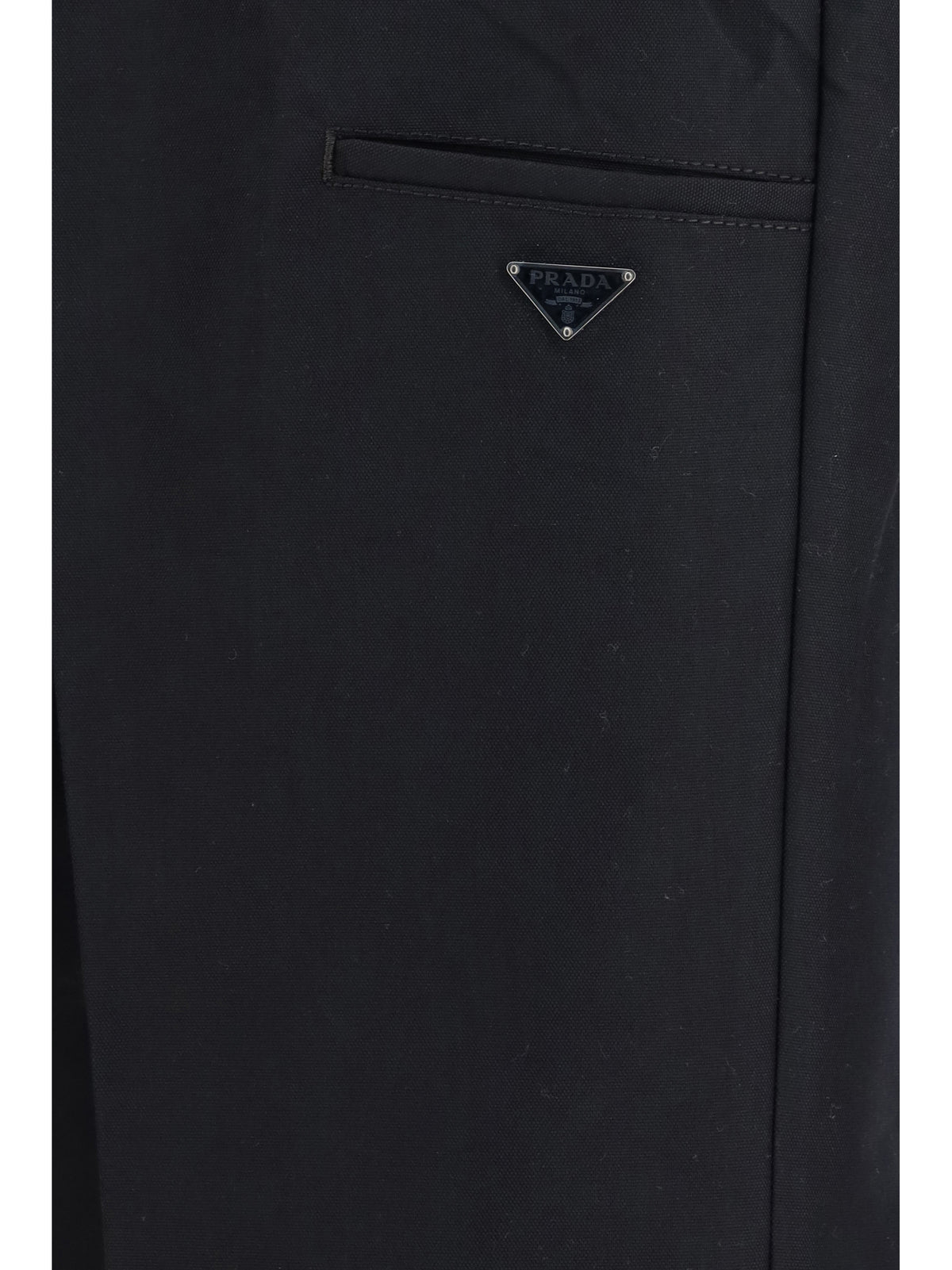 Prada Technical wide-leg Pants in canvas - Black