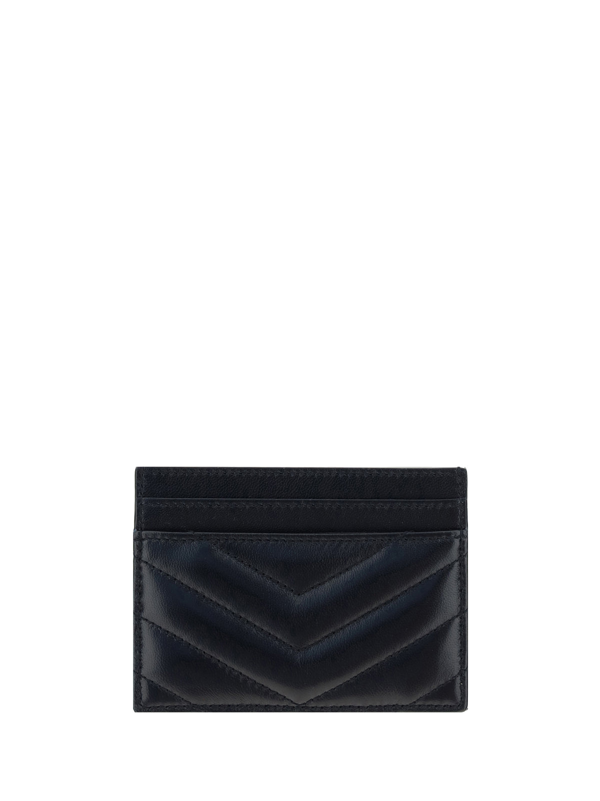Saint Laurent Lambskin Card Holder - Black