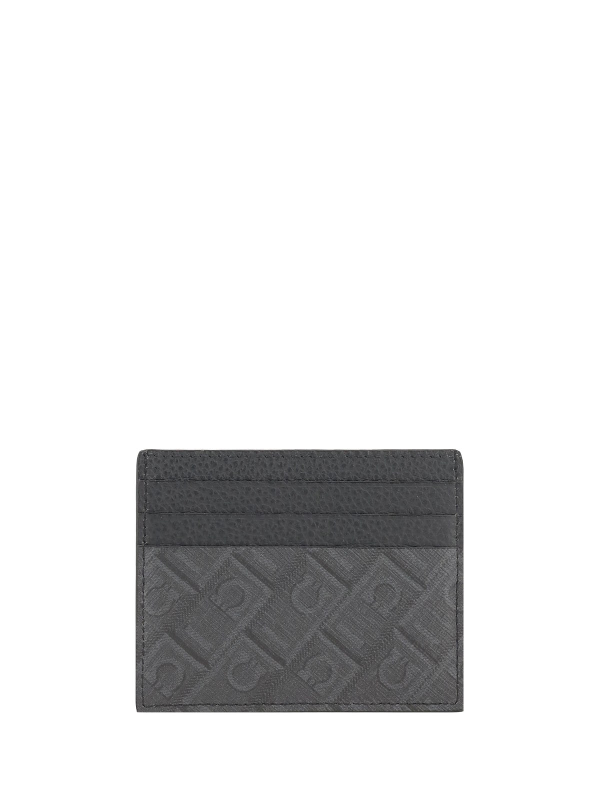 Ferragamo Leather Cardholder - Grey Patterned Medium