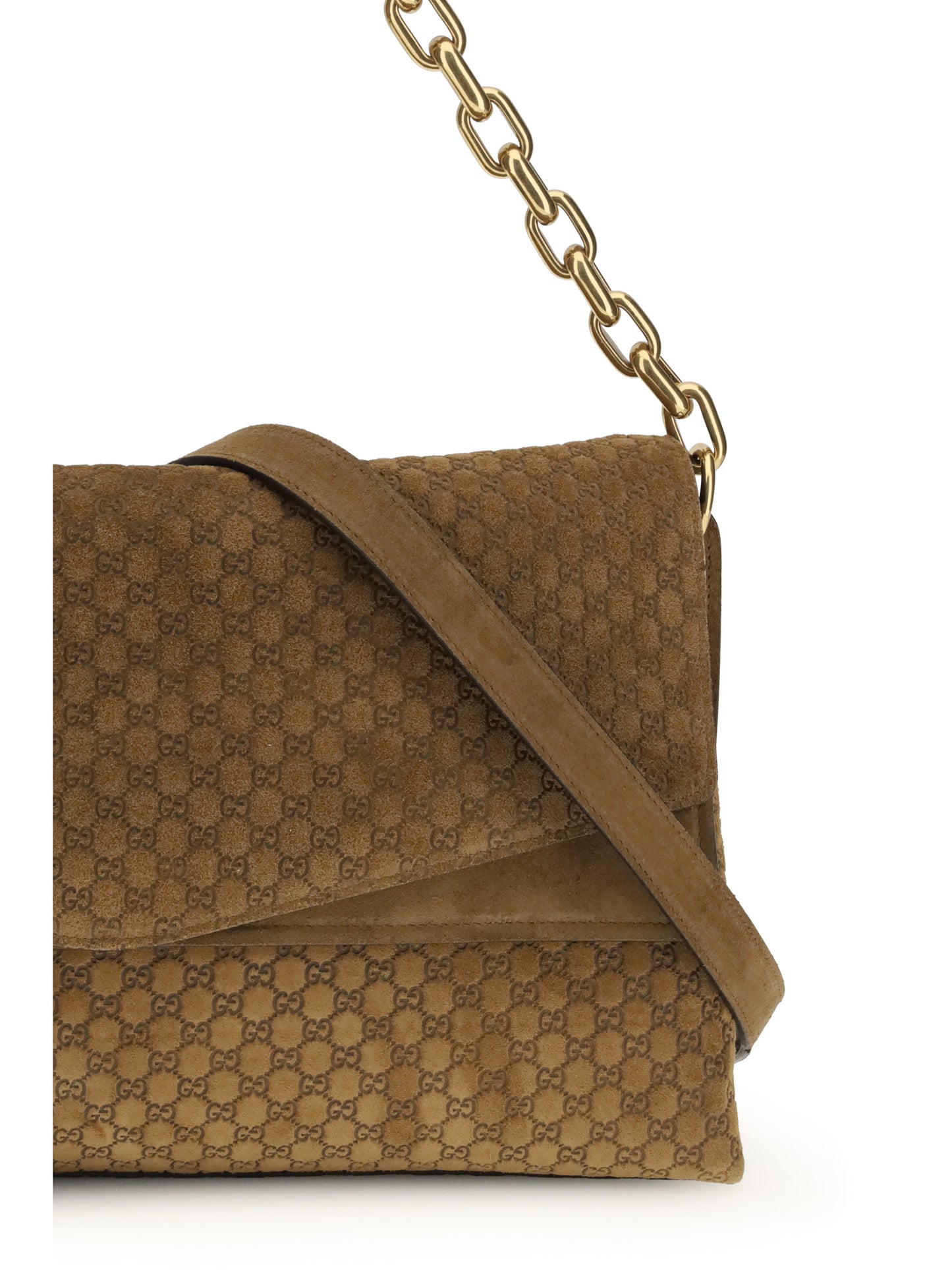 GUCCI Large suede shoulder Bag