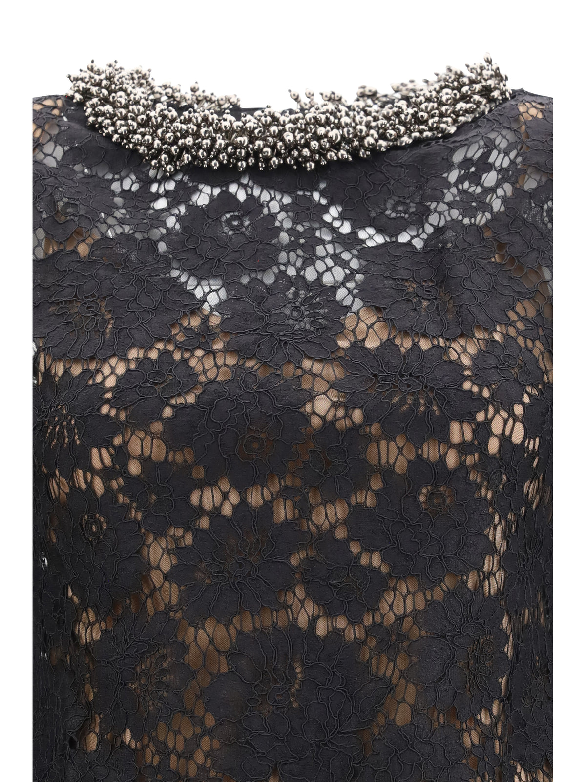 Self-Portrait Lace long sleeve mini Dress - Black