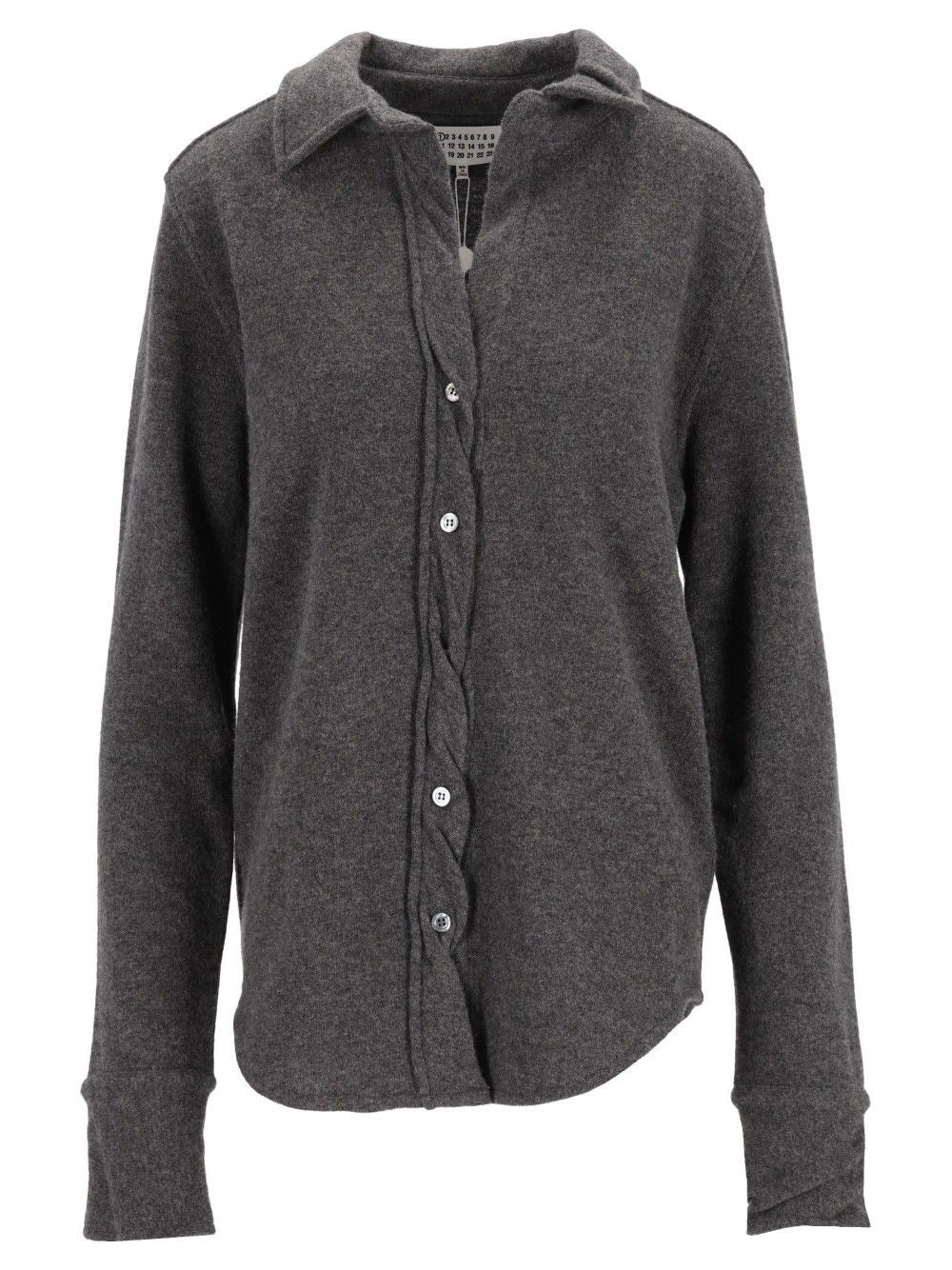 Maison Margiela Button-Up Polo Shirt - Grey