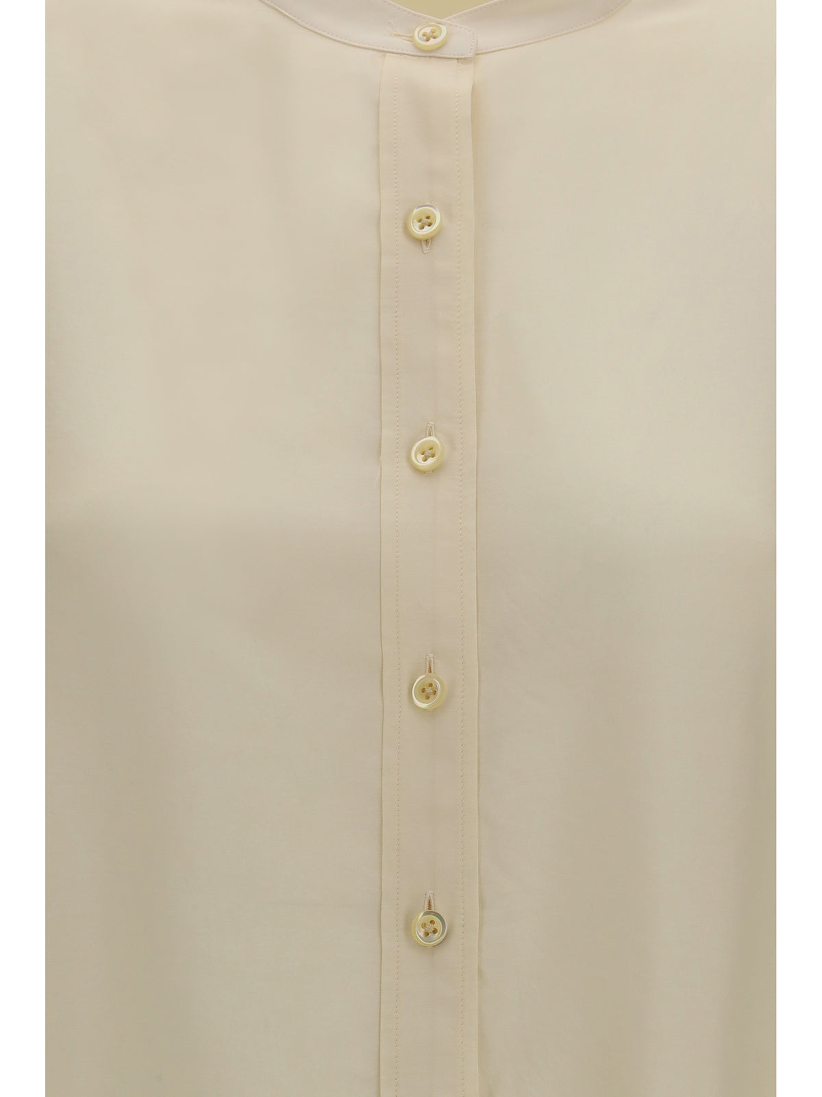 The Row Lula lightweight silk poplin Shirt - Bisque