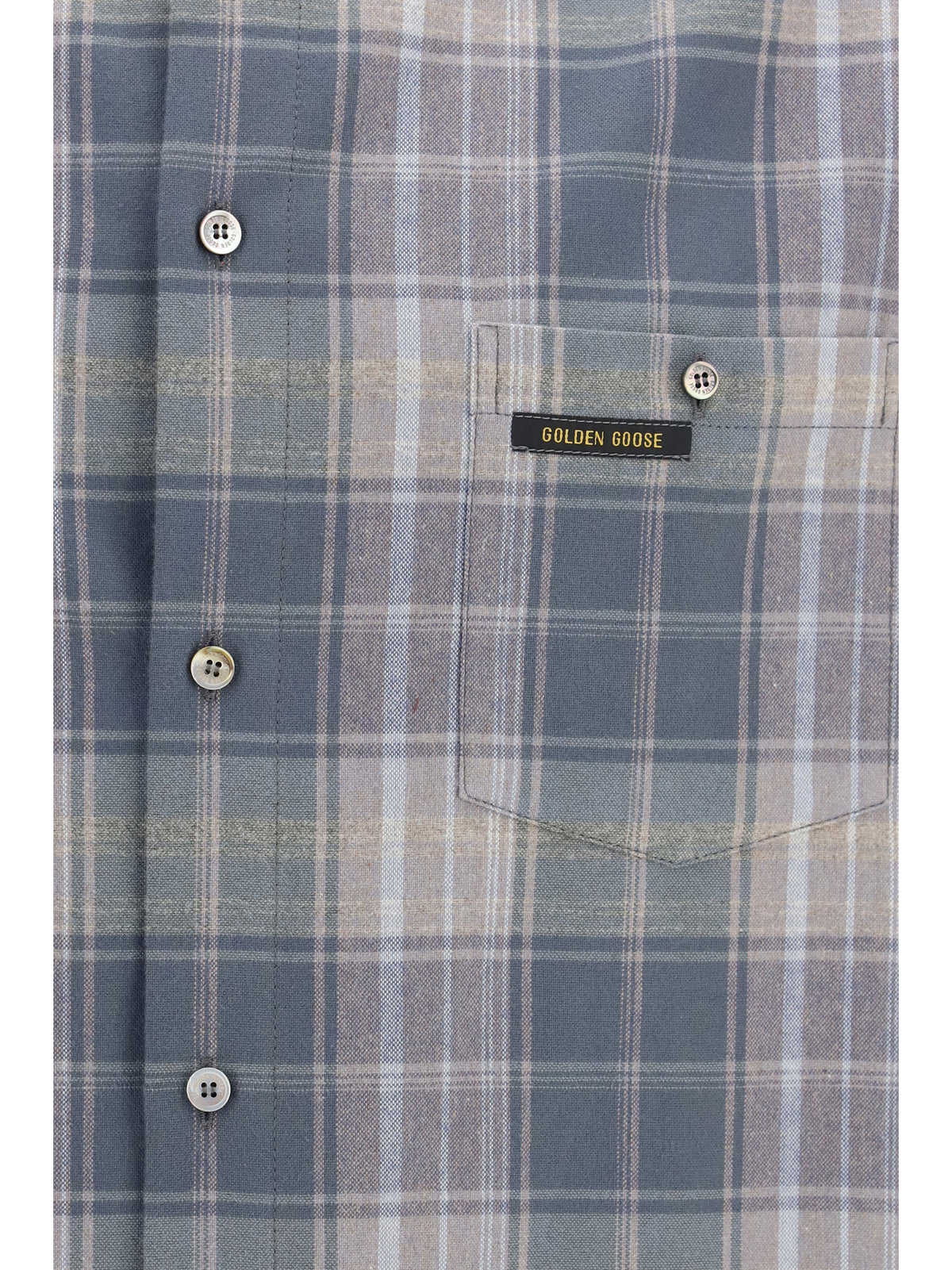 Golden Goose Journey checked Shirt - Balsam Green / Faded Cognac