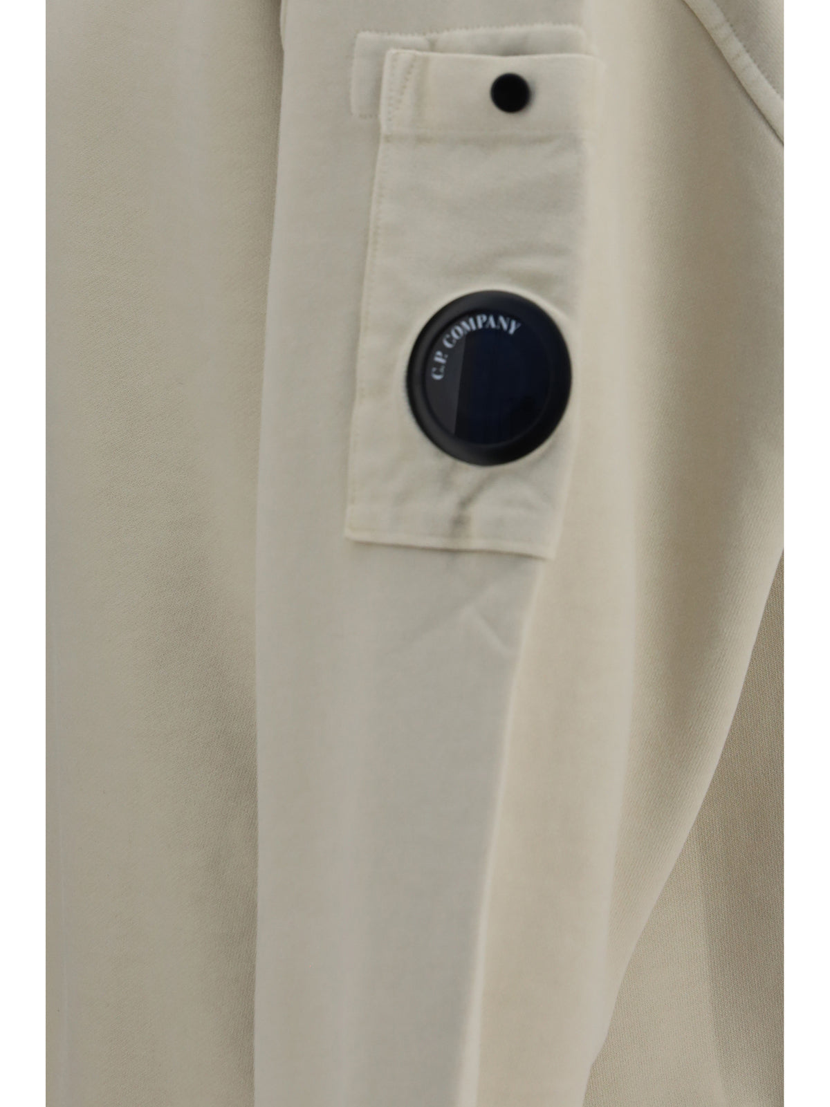 C.P. Company Brushed and sueded diagonal-weave cotton fleece Sweatshirt - Silver Birch