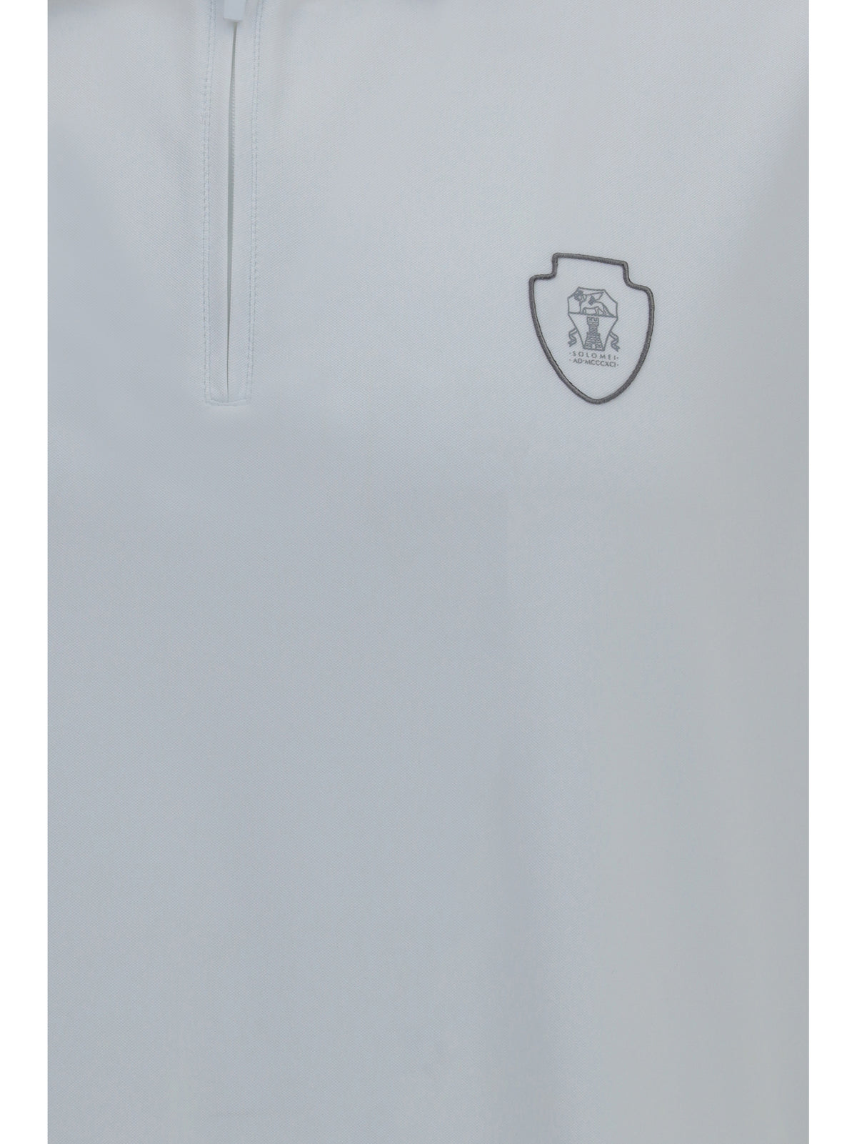 Brunello Cucinelli Polo with crest - Bianco+Acciaio