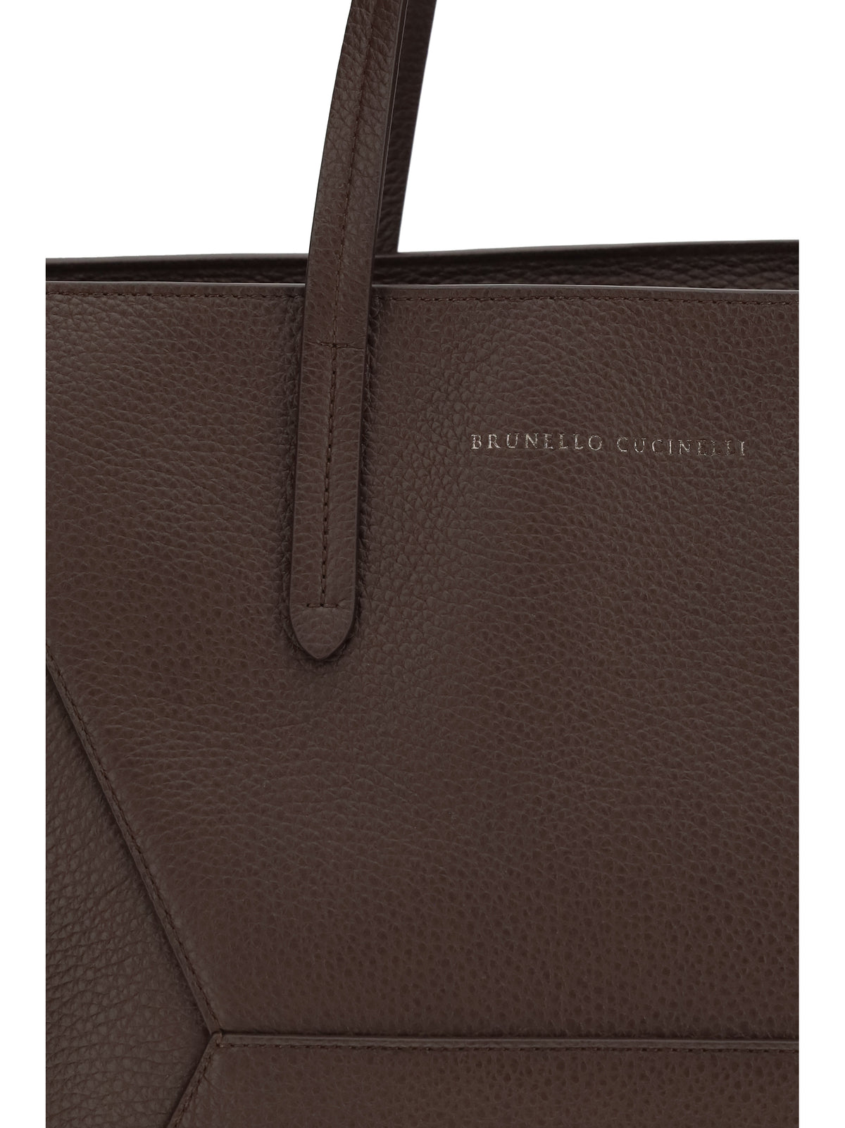 Brunello Cucinelli Leather Tote Bag - Burgundy