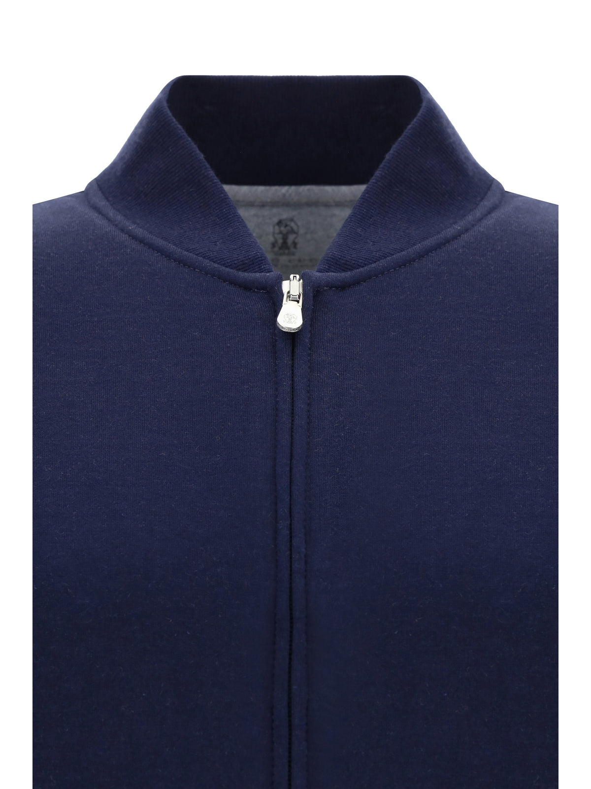 Brunello Cucinelli Cotton zip Sweatshirt - Cobalto