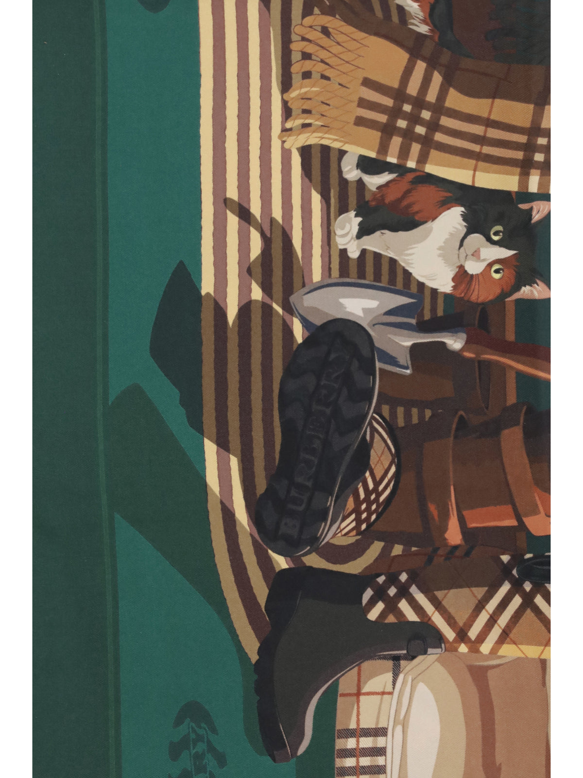 Burberry Knight & Day silk Scarf - Clover Green