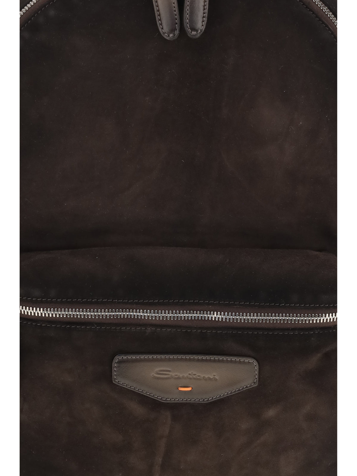 Santoni Suede Backpack - Dark Brown