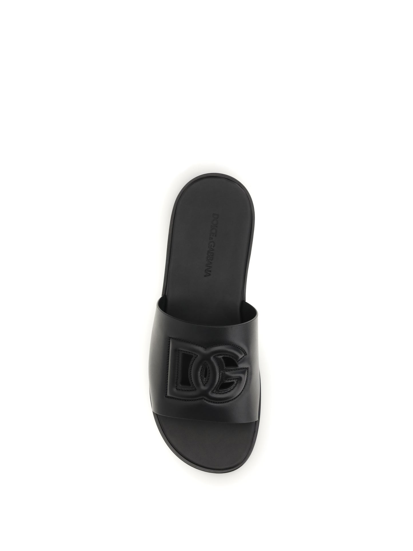 Dolce & Gabbana Embossed logo Sandals - Black