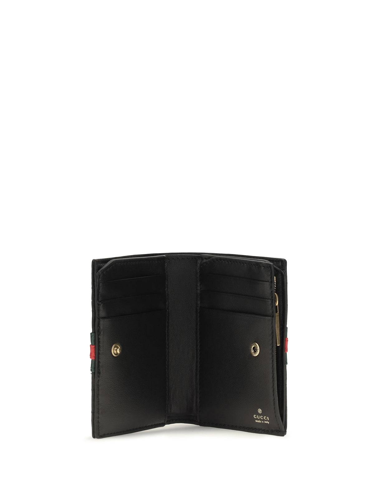 Gucci Small GG Marmont Wallet - Black/Green/Cloack R