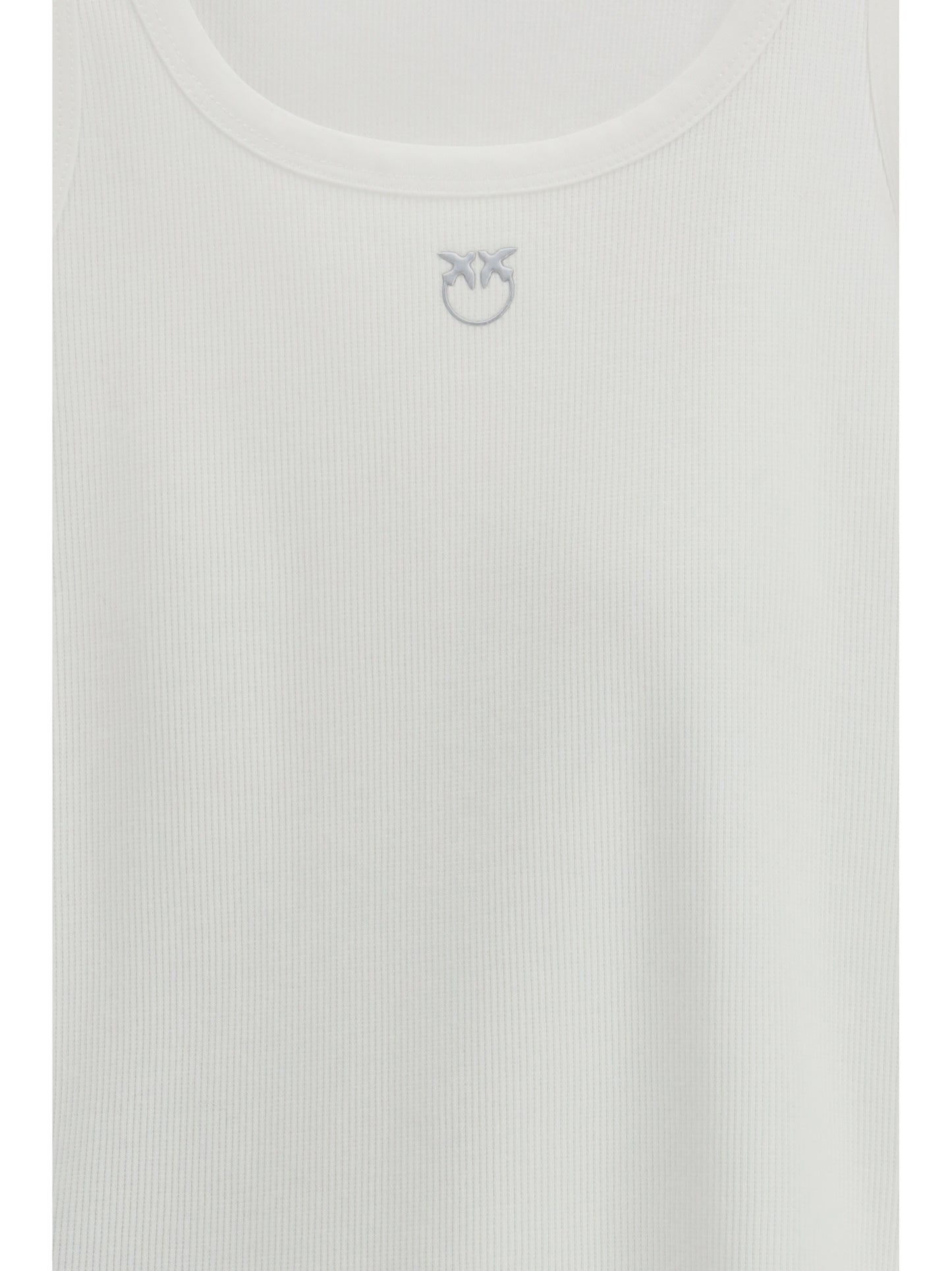 PINKO Ribbed tank Top with Love Birds logo
