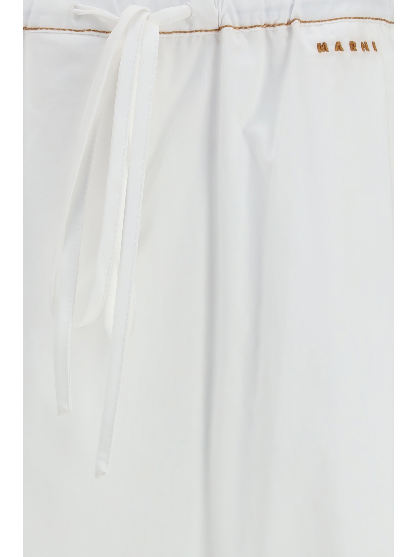 Marni Draping wide-leg Pants - Lily White