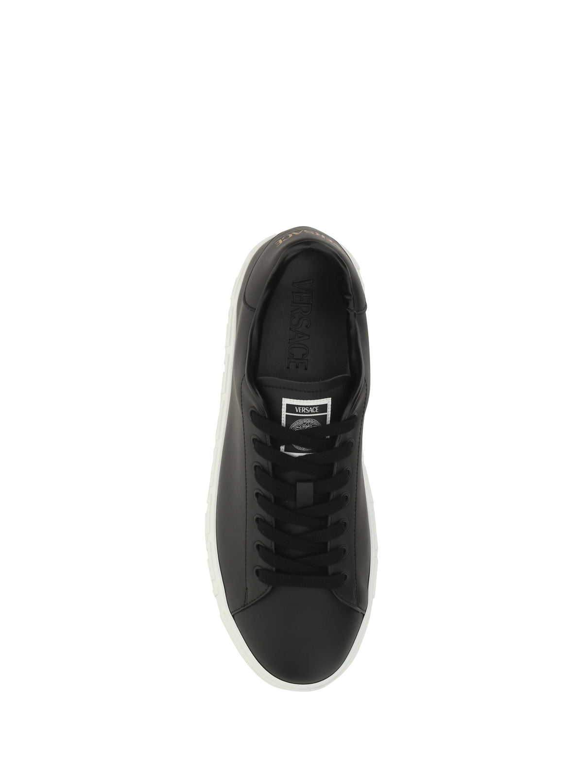 Versace Leather Sneakers - Black