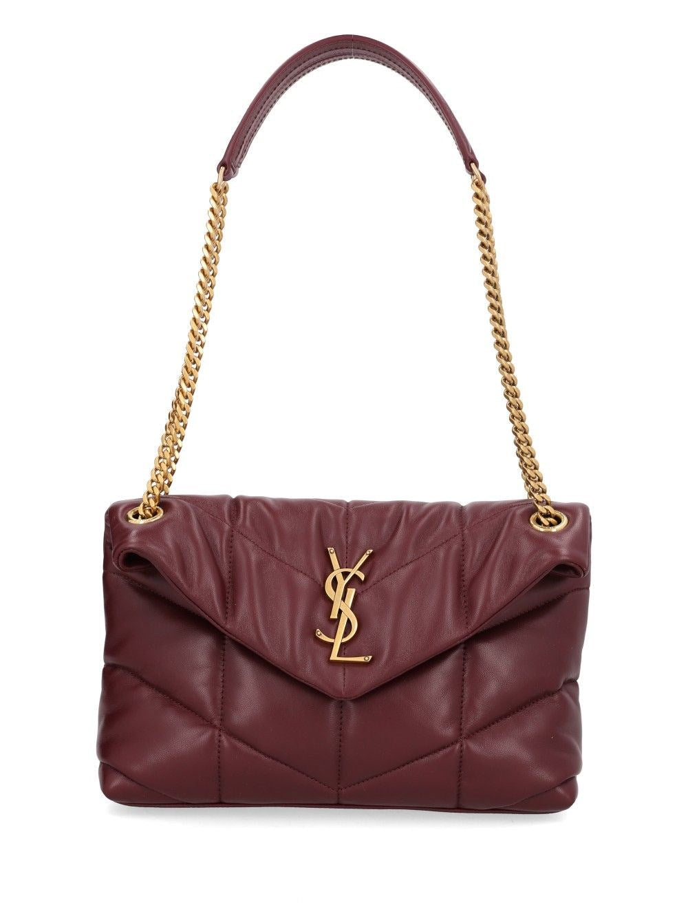 Saint Laurent Small Puffer Bag - Bordeaux