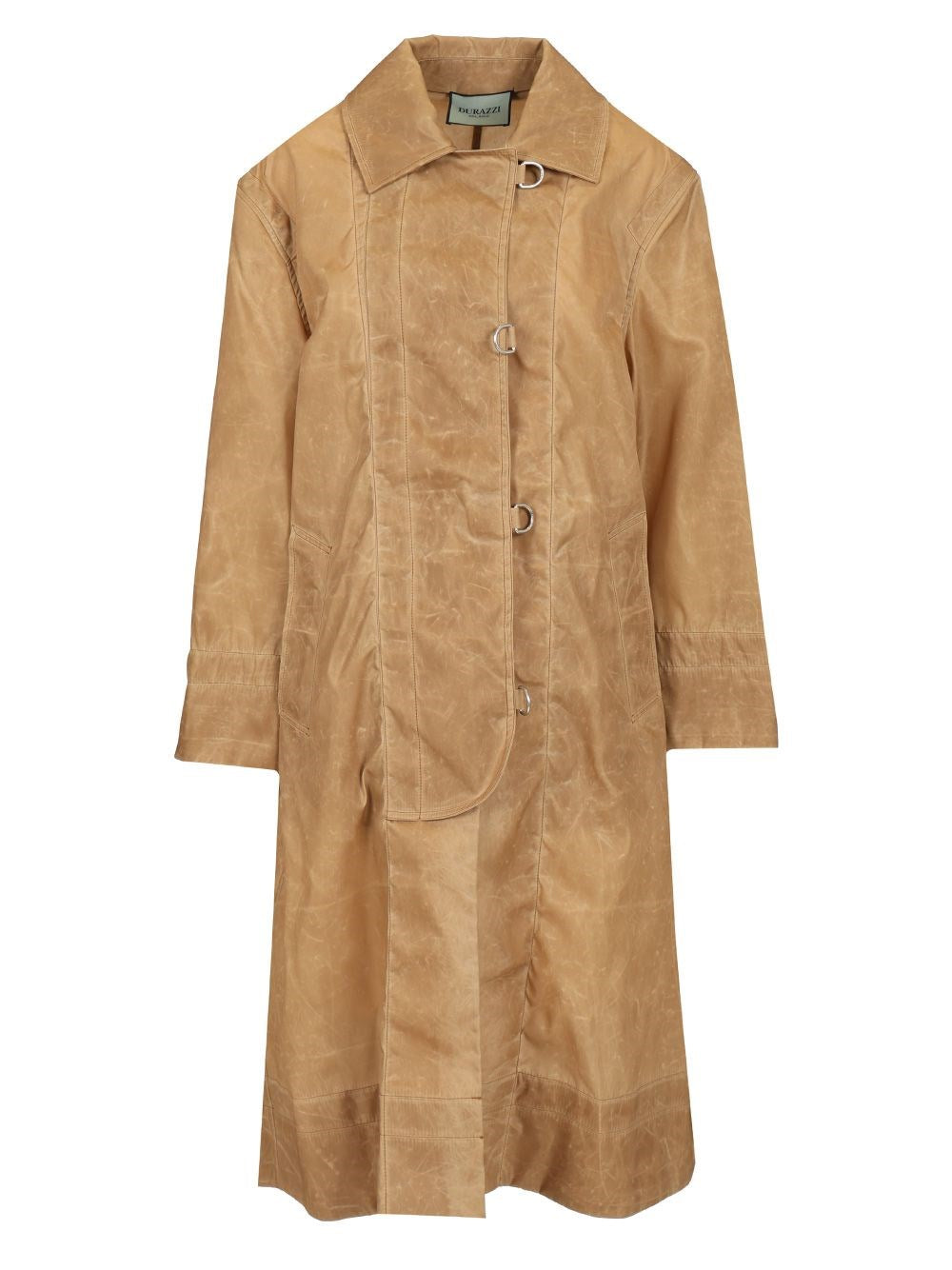 Durazzi Milano Leather Effect Raincoat - Beige