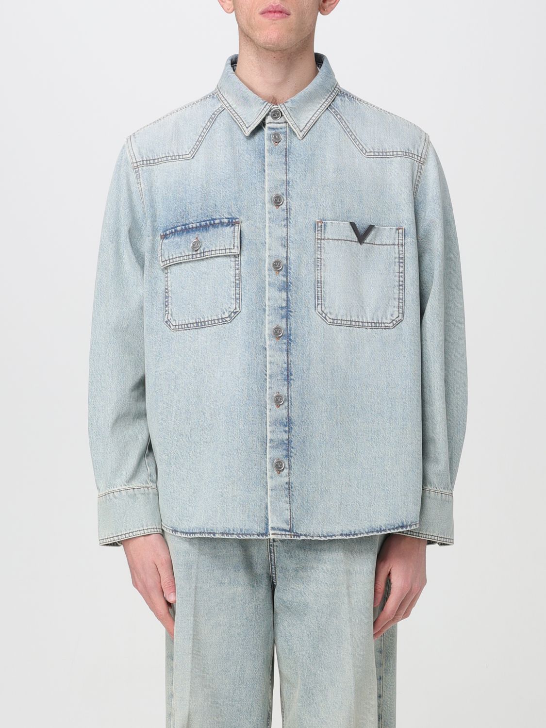 Valentino Jacket Men Stone Washed