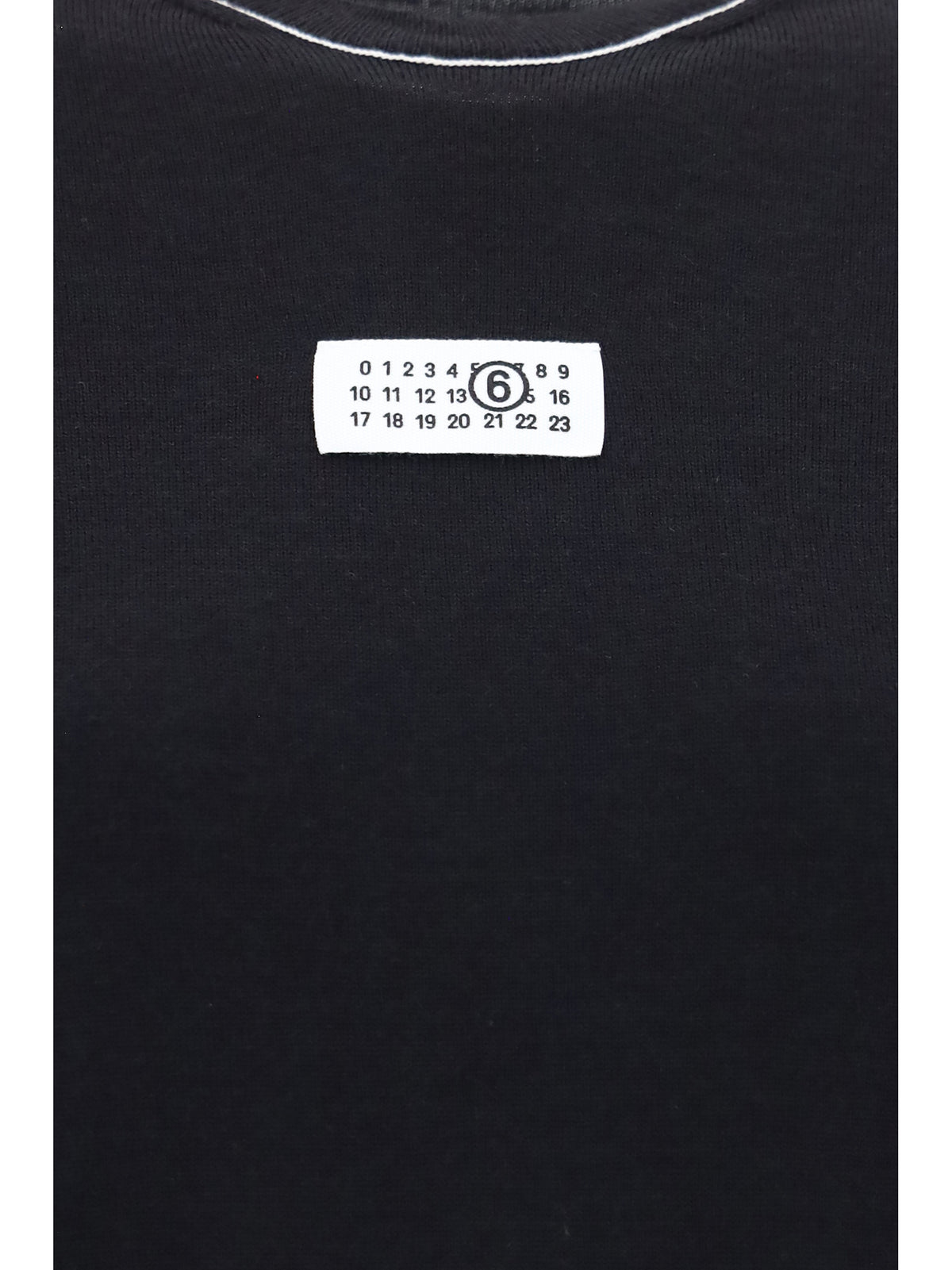 MM6 Maison Margiela Wool-blend T-shirt with contrast details - Black