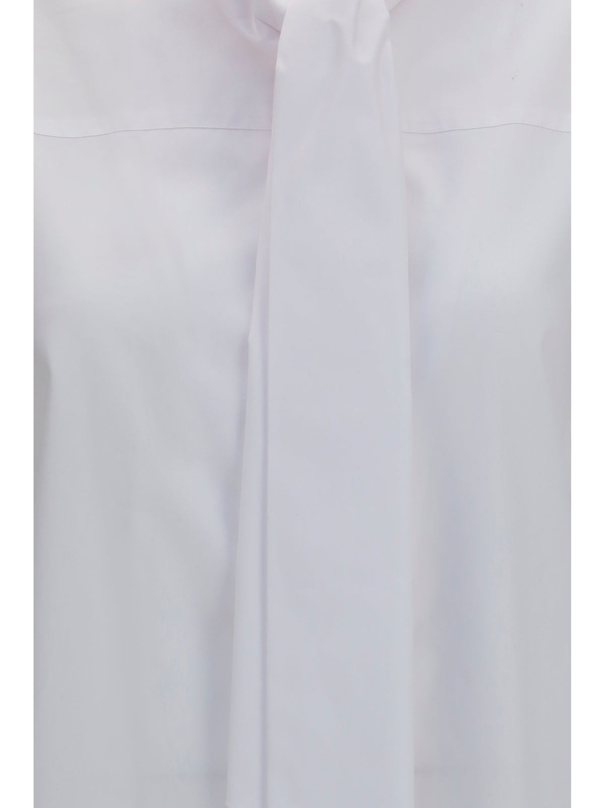 Dries Van Noten Cotton Shirt with scarf detail - White
