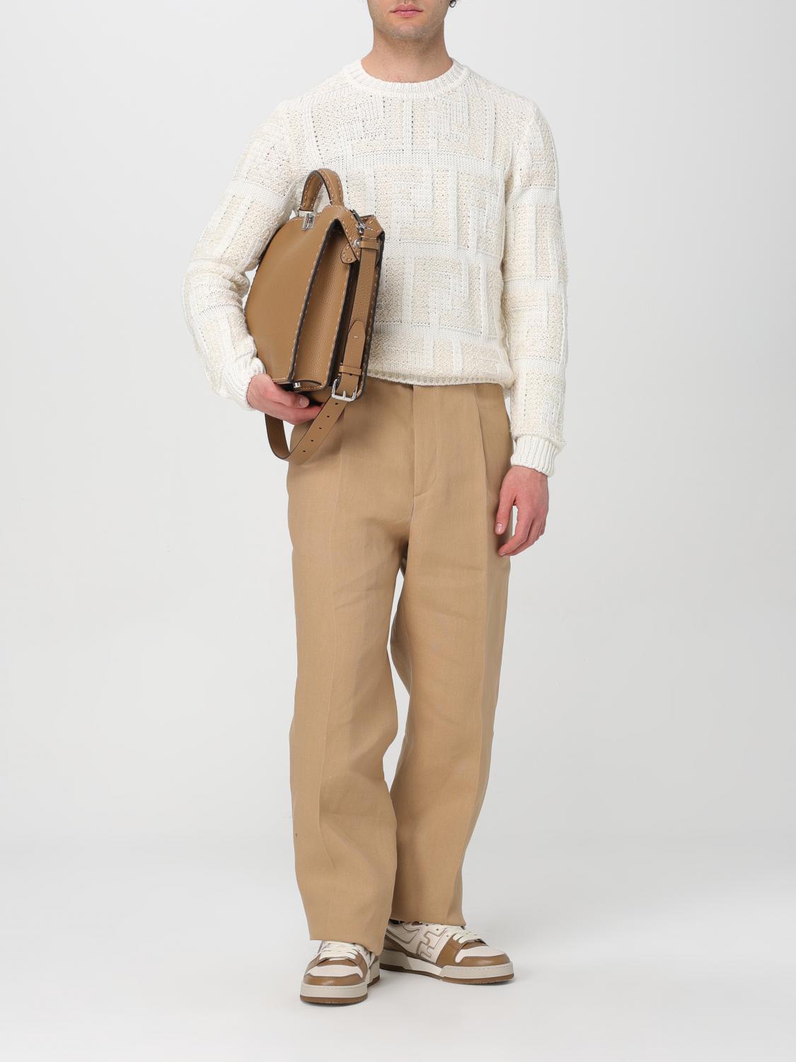 Fendi Pants Men Tobacco