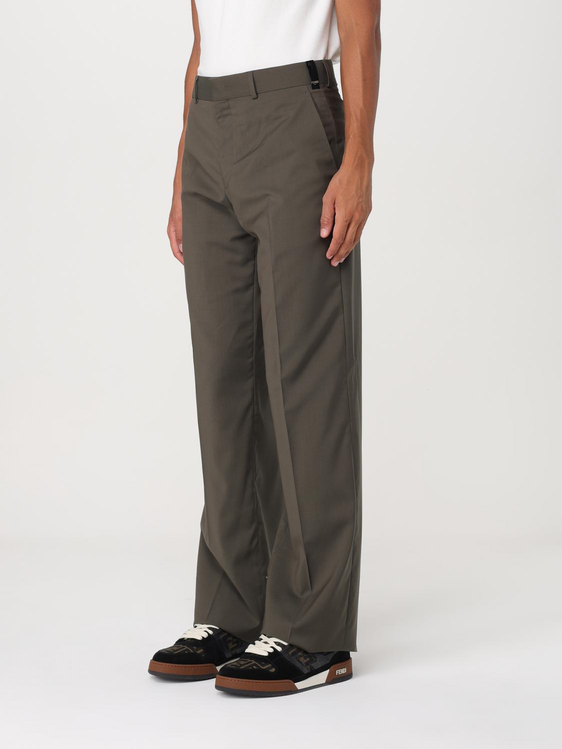 Fendi Pants Men Green